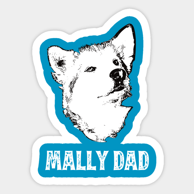 Alaskan Malamute Dad Sticker by DoggyStyles